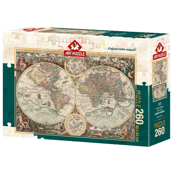 Puzzle Art Puzzle World Map (8697950842761) Количество деталей: 260, Рекомендуемый возраст: 8+ photo 1