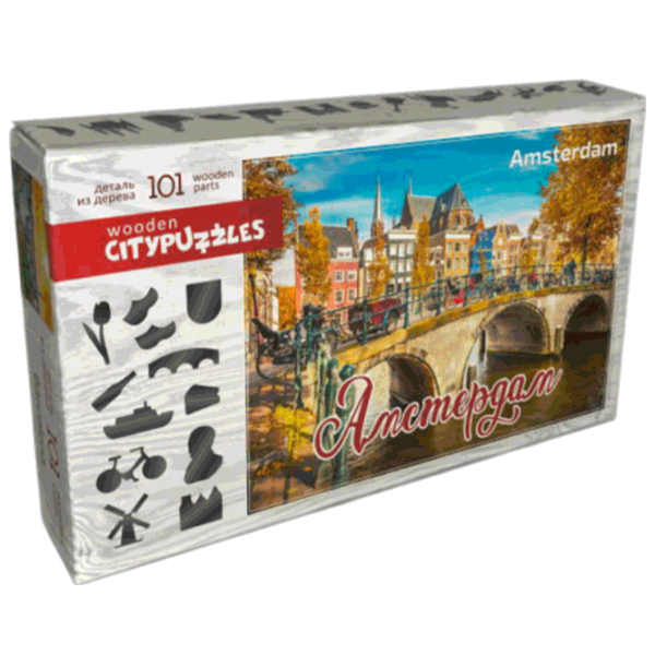 Puzzle Citypuzzles Amsterdam (4620065360305) Количество деталей: 101 , Рекомендуемый возраст: 6+ photo 1