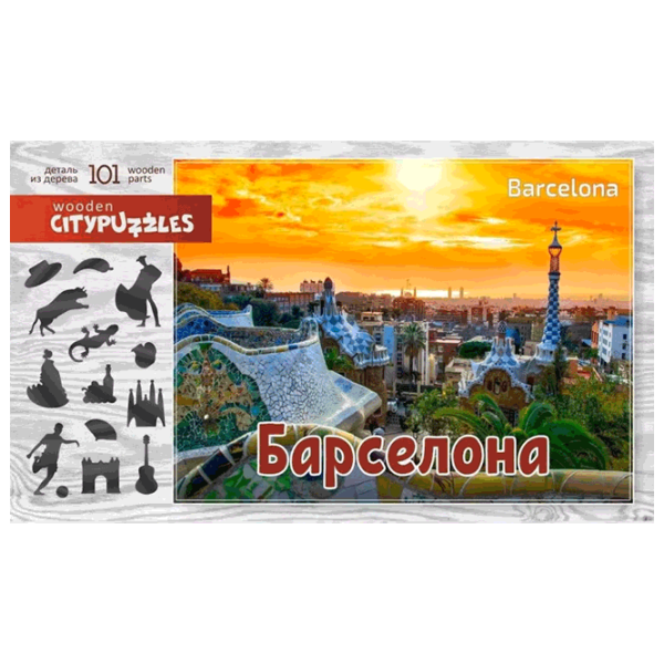 Puzzle Citypuzzles Barcelona (4620065360312) Количество деталей: 101 , Рекомендуемый возраст: 6+ photo 1