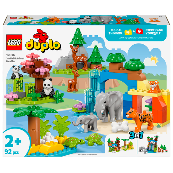 Constructor LEGO Wild Animal Families Multicolor Numărul de piese 92, 2+