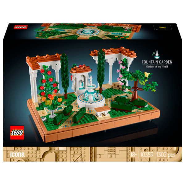 Constructor LEGO Fountain Garden Multicolor Numărul de piese 1302, 18+ photo 1