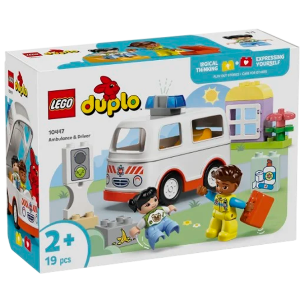 Constructor LEGO Ambulance & Driver Multicolor Numărul de piese 19, 2+