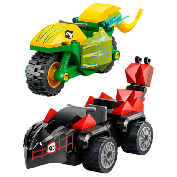 Constructor LEGO Spin and Electro Dinosaur Vehicle Chase Multicolor Numărul de piese 124, 4+ photo 3