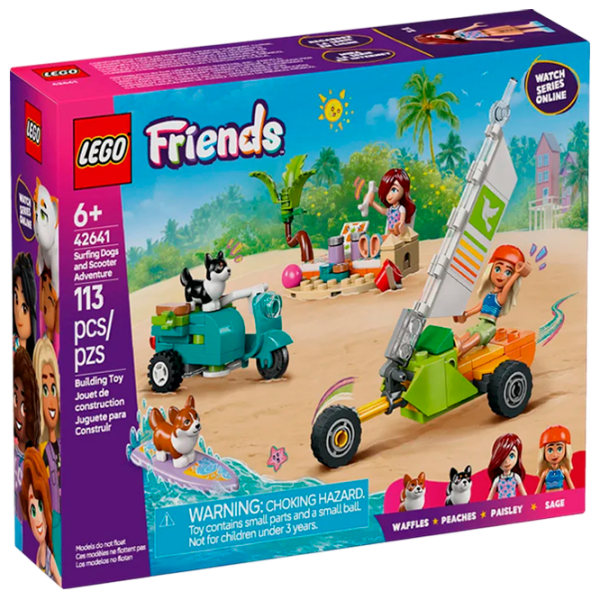 Constructor LEGO Surfing Dogs and Scooter Adventure Multicolor Numărul de piese 113, 6+ photo 1