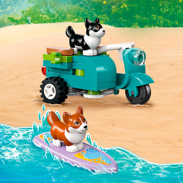 Constructor LEGO Surfing Dogs and Scooter Adventure Multicolor Numărul de piese 113, 6+ photo 4