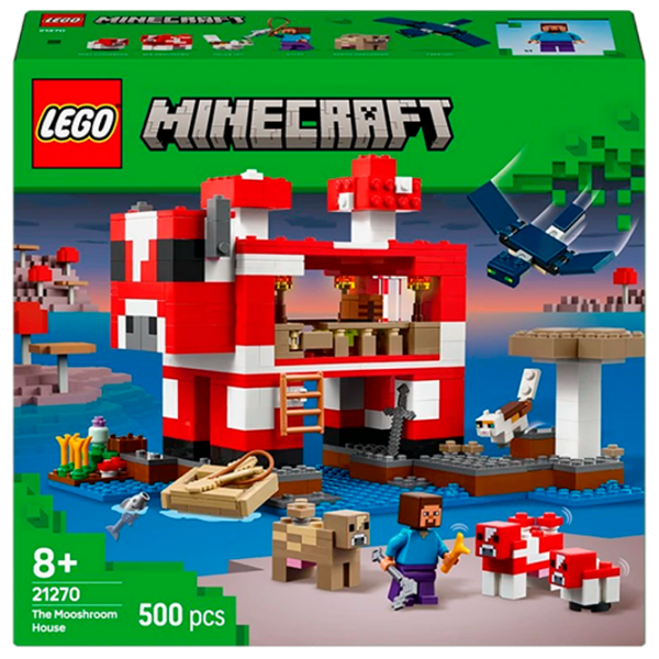 Constructor LEGO The Mooshroom House Multicolor Numărul de piese 500, 8+ photo 1