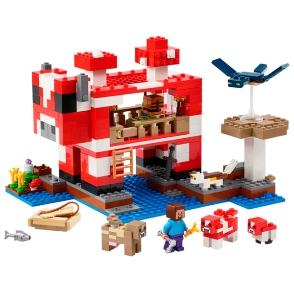 Constructor LEGO The Mooshroom House Multicolor Numărul de piese 500, 8+ photo 3