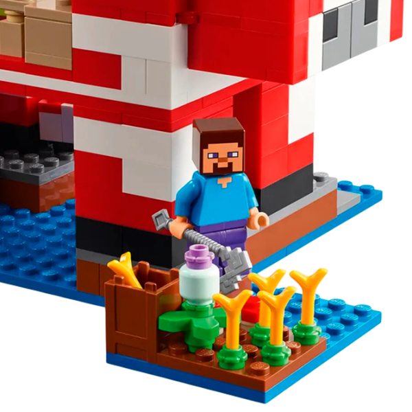 Constructor LEGO The Mooshroom House Multicolor Numărul de piese 500, 8+ photo 6