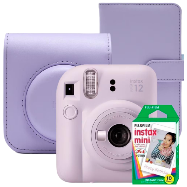 Cameră foto FujiFilm Instax Mini 12 + Film Mini Case + Purple , , f/12.7 photo 1
