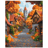 Pictură pe numere BrushMe Orașul octombrie BS54183 50 x 40 cm, Pânză