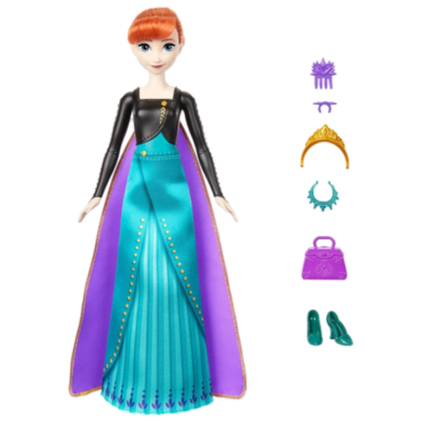 Păpușă Barbie Frozen Anna prințesă HXD27  3+ photo 2