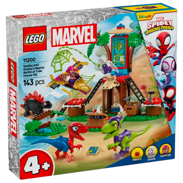 Constructor LEGO Spidey and Gobby's Raptor Battle at Tree House HQ Multicolor Numărul de piese 143, 4+ photo 1