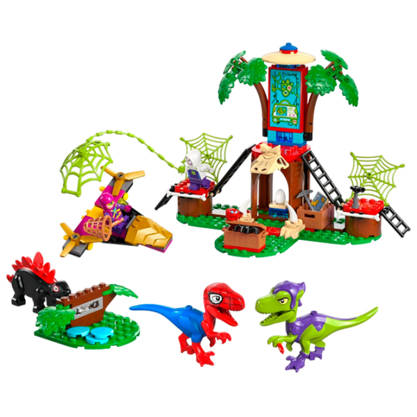 Constructor LEGO Spidey and Gobby's Raptor Battle at Tree House HQ Multicolor Numărul de piese 143, 4+ photo 2