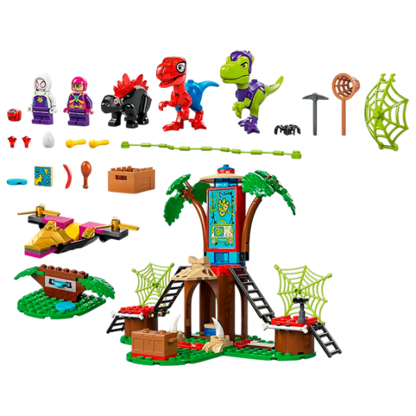 Constructor LEGO Spidey and Gobby's Raptor Battle at Tree House HQ Multicolor Numărul de piese 143, 4+ photo 3