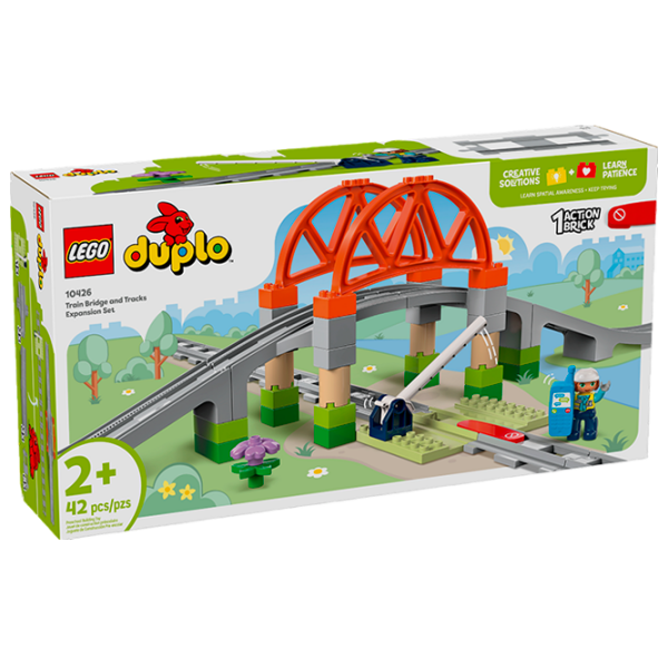 Constructor LEGO Train Bridge and Tracks Expansion Set Multicolor Numărul de piese 42, 2+ photo 1