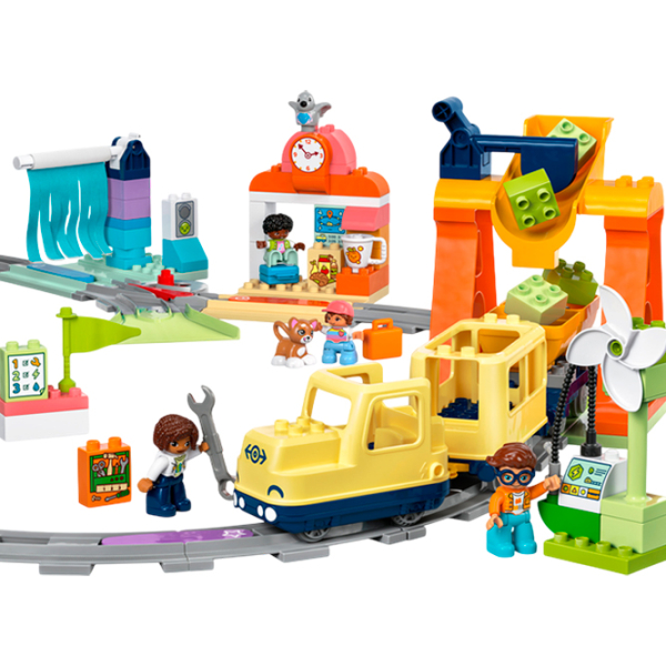 Constructor LEGO Big Interactive Community Train Multicolor Numărul de piese 103, 3+ photo 2