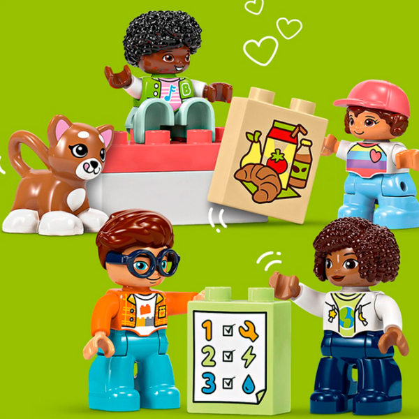 Constructor LEGO Big Interactive Community Train Multicolor Numărul de piese 103, 3+ photo 4
