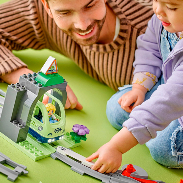 Constructor LEGO Train Tunnel and Tracks Expansion Set Multicolor Numărul de piese 20, 2+ photo 4
