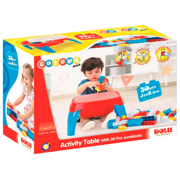 Конструктор Dolu Activity Table Разноцветный Количество деталей 30, 1+ photo 1