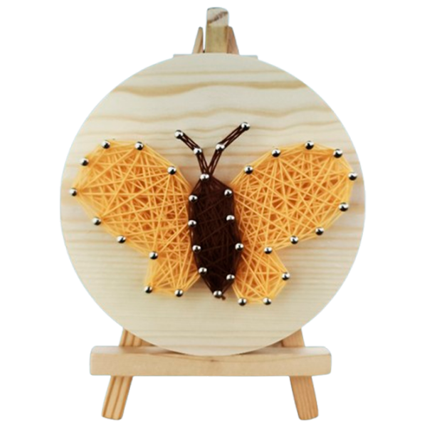 Креативный набор HiStone String Art Жёлтая бабочка DHAA28305 Разноцветный Для девочек, 6+ photo 1