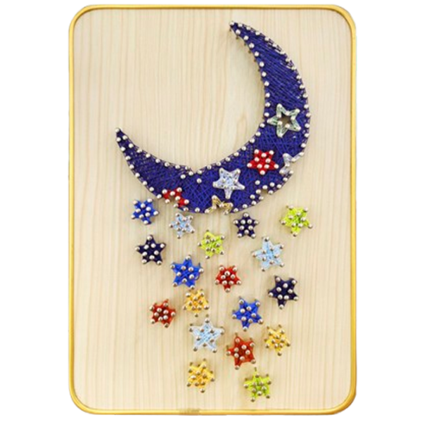 Креативный набор HiStone String Art Луна и звезды DHACE28037 Разноцветный Для девочек, 6+ photo 1