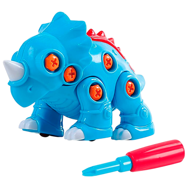 Конструктор PlayGo Build a Dino-Triceratops Синий Количество деталей 5, 3+ photo 1