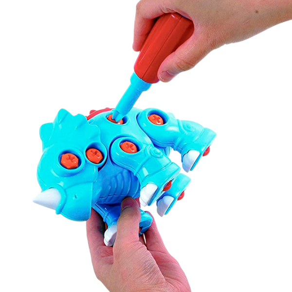 Конструктор PlayGo Build a Dino-Triceratops Синий Количество деталей 5, 3+ photo 3