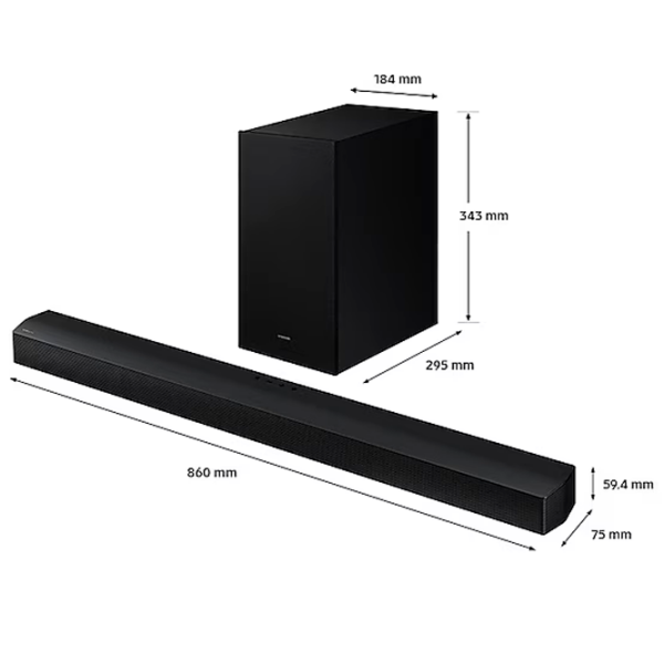 Soundbar Samsung 5.1 HW-B750D/UA Black 400 W photo 5