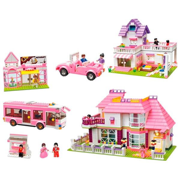 Constructor ChiToys 90567 Pink Numărul de piese 1754, 6+ photo 1