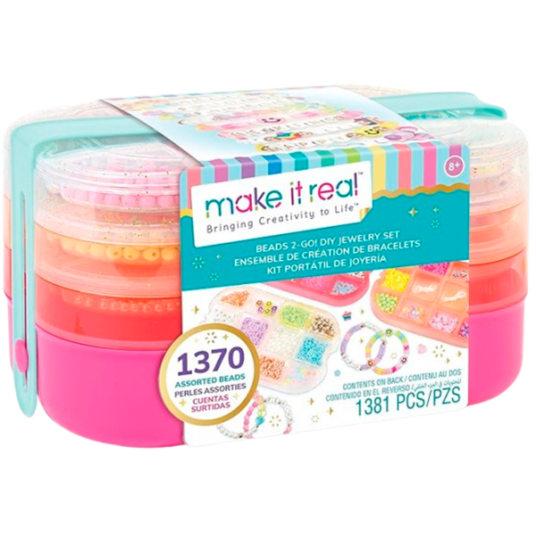 Set de creație Make It Real Beauty and style Beads 2-Go 695929017101 Multicolor Pentru fetițe, 6+ photo 1