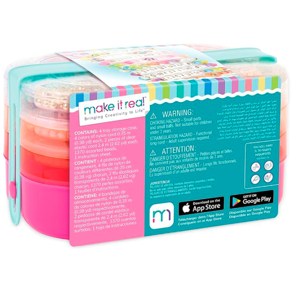Set de creație Make It Real Beauty and style Beads 2-Go 695929017101 Multicolor Pentru fetițe, 6+ photo 2