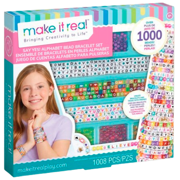 Креативный набор Make It Real Beauty and style Alphabet Bead Kit 695929017422 Разноцветный Для девочек, 8+ photo 1