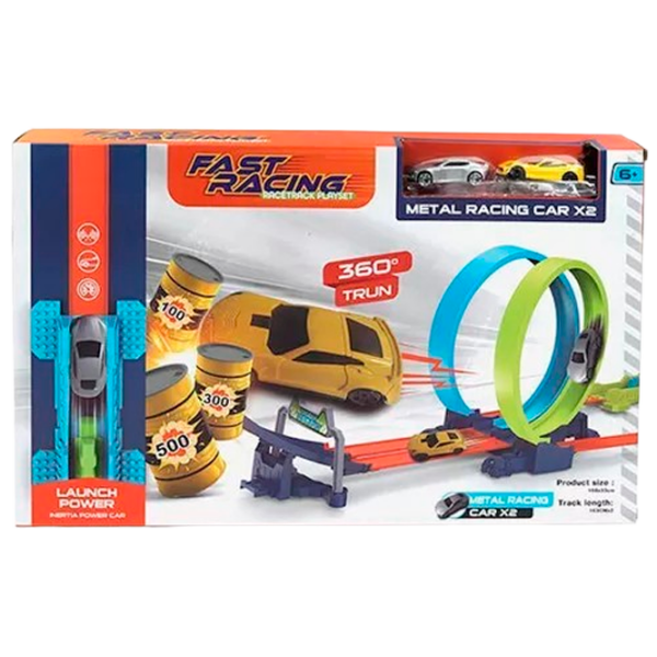 Set jucării Promstore Fast racing Double loop 49510 Multicolor , 3+ photo 1