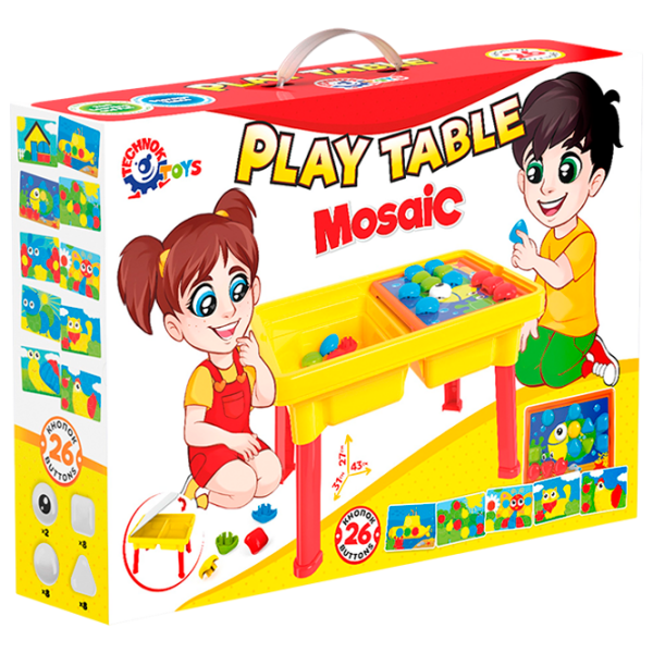 Мозайка Technok Play Table 4823037606269 Красный Для детей, 2+ photo 1