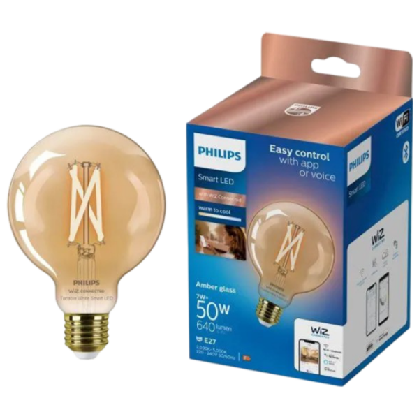 Умная лампочка светодиодная филаментная Philips Globe WIZ 929003018321 E27 | 7 Вт | White photo 3