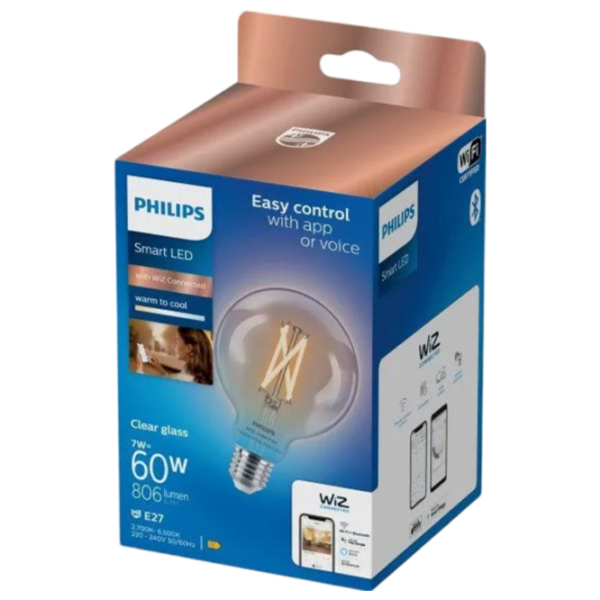 Умная лампочка светодиодная филаментная Philips Globe WIZ 929003018221 E27 | 7 Вт | White photo 3