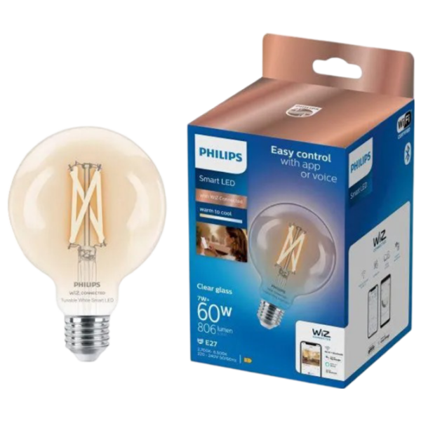 Умная лампочка светодиодная филаментная Philips Globe WIZ 929003018221 E27 | 7 Вт | White photo 4