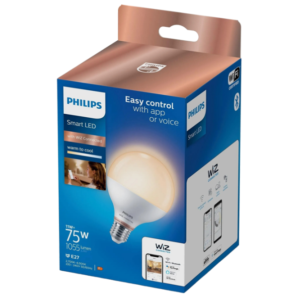 Bec inteligent LED Philips Globe WIZ 929002451021 E27 | 11 W | White photo 3