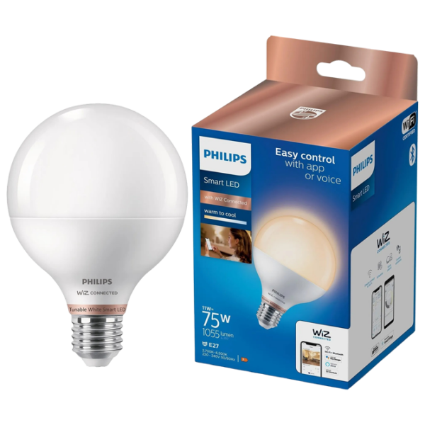 Bec inteligent LED Philips Globe WIZ 929002451021 E27 | 11 W | White photo 4