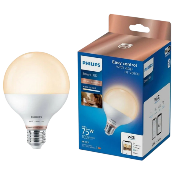 Bec inteligent LED Philips Globe WIZ 929002451021 E27 | 11 W | White photo 5