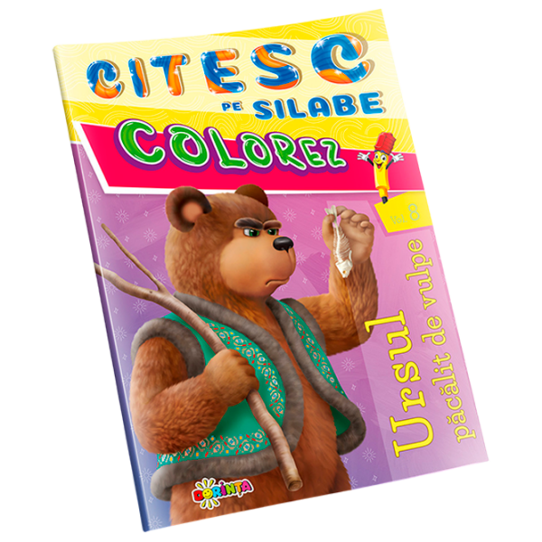 Креативный набор Dorința Citesc pe silabe & Colorez Ursul păcălit de vulpe 9789975156431 Разноцветный Для детей, 4+ photo 1