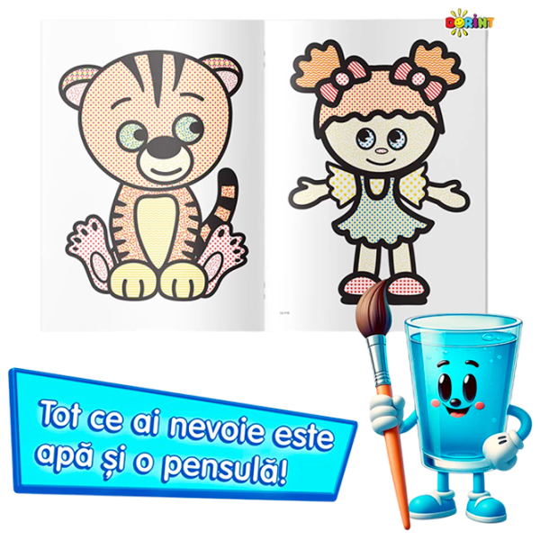 Креативный набор Dorința Colorez cu apă Rinocer 9785362401382 Разноцветный Для детей, 4+ photo 2