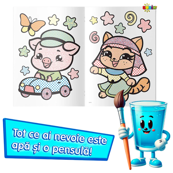 Креативный набор Dorința Colorez cu apă Lup 9785362401245 Разноцветный Для детей, 4+ photo 2