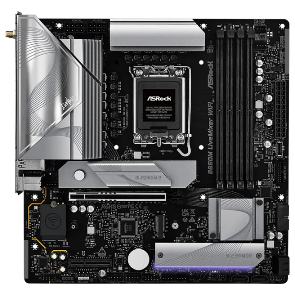 Материнская плата ASRock B860M LiveMixer WiFi mATX  photo 1