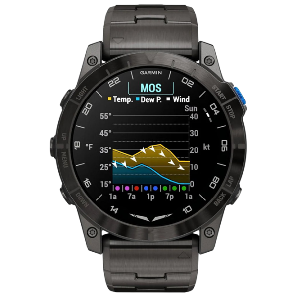Умные часы Garmin D2 Mach 1 Pro Aviator Черный 1.4" | 35.56 мм | Титан/Титан
| 010-02804-81 photo 2