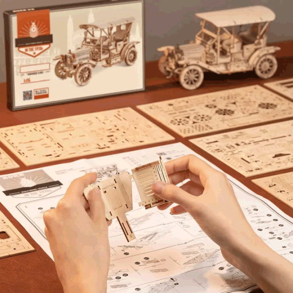 Puzzle ROKR Vintage Car (6946785119138) Numărul de piese: 298, Vârsta recomandată: 8+ photo 6