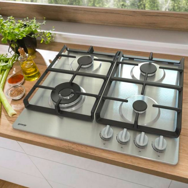 Plită încorporabilă pe gaz Gorenje GW 641 XHF Inox Inox, Gratare: Fontă photo 9