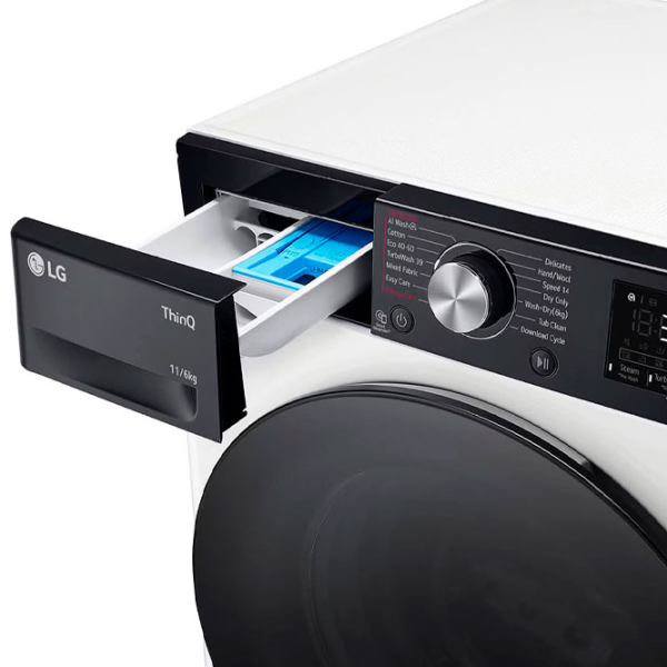 Mașină de spălat cu uscător LG F4DR711S2H White 10 kg, 1400 rpm, D photo 14
