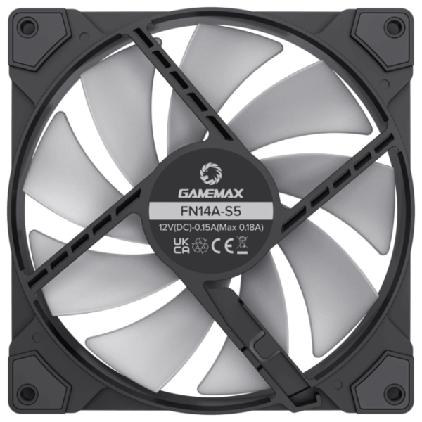 Вентилятор для корпуса Gamemax FN14A-S5 Черный  photo 8