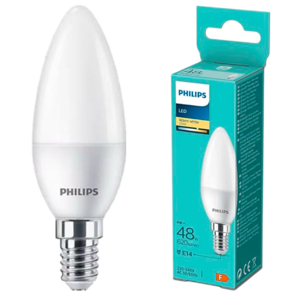 Bec LED Philips B35 929002970893 E14 | 6 W | White photo 3